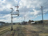 The points are set for the main line north of Cooma station.