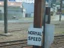 'Normal Speed' apporaching Wellington railway station.
