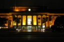 Wellington Railway Station at night. This time the parking sign is on the right hand side.