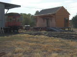 The refreshment room, with one remaining carriage in the yard.