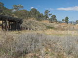 The southern end of the bridge, looking south towards a cutting.