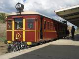 Another look at the Tin Hare. In the shadow of the platform, some of today's passengers can be seen.