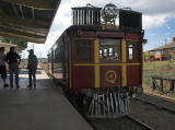 Tin hare no. 6 looking north along the platform. The barracks can be seen on the right.