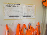 A copy of the signal diagram on the southern wall of the signal box.