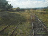 A cattle ramp can be seen next to the loop line. The passenger platform can also be seen on the right.