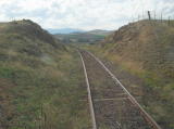 The cutting just beyond Chakola station. Beyond this point, a major bridge has been damaged, preventing the tour from continuing any further north.