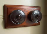 The light switches close-up.