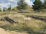 Looking back across the tracks towards Cooma and the cattle ramp.