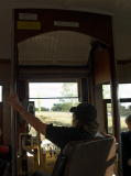 On the descent back to Cooma station, the Tin Hare is about to go under the road bridge.