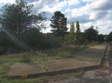 Looking down the road embankment from Cooma railway station.