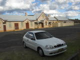 The shadows have nearly reached Cooma station building. I was on the phone to my folks in New Zealand while taking this photo.