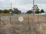 The Crookwell line crosses Taralga Road, Bradfordville. The rails have been removed from the road.