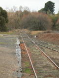 The northern end of the Crookwell line ends with an unassuming buffer stop just past the platform.