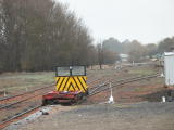 Crookwell railway yard. The trikes are out in preparation for a working bee.