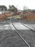 The Crookwell line goes over a newly constructed road crossing at Harley Road, and continues into the rail yard at Crookwell.