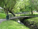 Looking towards the fountain in Civic Gardens in Lower Hutt.