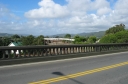 Looking north across the road bridge towards Woburn station.