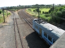 The same unit as before heads south along the main line towards Wellington.
