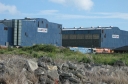 A closer shot of the two 'Alstom' buildings.