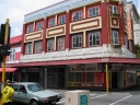 A mid-shot of a building in Vivian Street. The top floor is where the Ceroc dance studio used to hold classes.