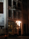 The entrance to a semi-converted apartment block in Johnston Street, Wellington. I lived in that building for around six weeks.