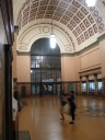 The inside foyer of Wellington Railway Station. This is the left hand side as you enter from the front. The New Zealand Post boxes are next to the entrance.
