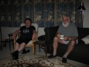 Elaine and Lionel Sharman having coffee at my parents' place.