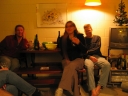 Paul, Shami, and Iain in room 6 of the Sand Castle Motel.