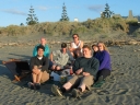 Mauricio, Jann, Haydn, Paul, me (Nicholas), Snaiet, and Denise pose for another photo while eating fish 'n' chips.