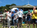 Haydn, Willie, Denise, and others watch the end of the third race at Tauherenikau.