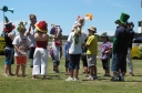 The judging of the crazy hats competition is underway.