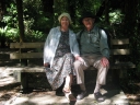 Mum and Dad stop for a rest while bush walking.