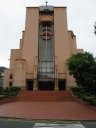 A front view of Saint Paul's Anglican Cathedral on Molesworth Street, Wellington.