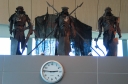 A shot of the three centre Lord of the Rings costumes.