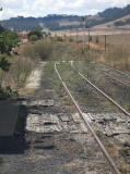 Another look north out of Michelago station. A new house is being built close to the line.