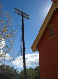 The other end of the remaining communcation lines at Michelago station. This is next to the southern end of the station building.
