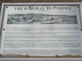 A sign at the northern end of Cooma railway station describes the history of the railway.