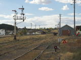 Another look north from the barracks side of the railway. We can see the yard layout up to the engine shed.