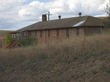 A look northeast to the barracks.