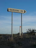 The closest road off the highway where the old railway crossing can be found, south of Michelago.