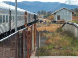 Rylstone railway station, looking up the line.