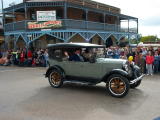 Parade along Mayne street, Gulgong, for the Henry Lawson heritage festival.