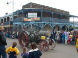 Parade along Mayne street, Gulgong, for the Henry Lawson heritage festival.