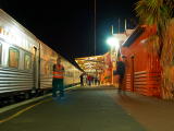 Parkes railway station, looking down the platform towards Dubbo.