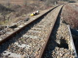 Guises Creek bridge, showing some holes in the decking.