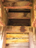The down wall of Guises Creek bridge, where some repairs have been made.