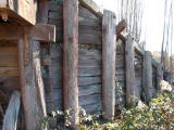 The eastern wing wall at the up end of Guises Creek bridge.