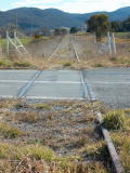 Looking up the line from Williamsdale yard, over the road crossing.