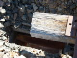 Looking through the hole in the De Salis bridge decking, north of Michelago.