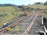 Looking up the line from the De Salis bridge, north of Michelago.